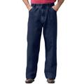 Men's Big & Tall Loose Fit Comfort Waist Jeans by KingSize in Indigo (Size 2XL 38)