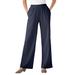 Plus Size Women's 7-Day Knit Wide-Leg Pant by Woman Within in Navy (Size L)