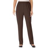 Plus Size Women's Elastic-Waist Soft Knit Pant by Woman Within in Chocolate (Size 34 W)