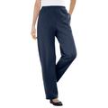 Plus Size Women's 7-Day Knit Ribbed Straight Leg Pant by Woman Within in Navy (Size 4X)