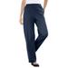 Plus Size Women's 7-Day Knit Ribbed Straight Leg Pant by Woman Within in Navy (Size 4X)