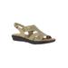 Extra Wide Width Women's Bolt Sandals by Easy Street® in Stone (Size 8 WW)