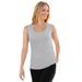 Plus Size Women's Rib Knit Tank by Woman Within in Heather Grey (Size L) Top