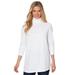 Plus Size Women's Perfect Long-Sleeve Turtleneck Tee by Woman Within in White (Size M) Shirt