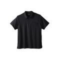 Men's Big & Tall Heavyweight Jersey Polo Shirt by KingSize in Black (Size 7XL)