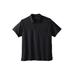 Men's Big & Tall Heavyweight Jersey Polo Shirt by KingSize in Black (Size 7XL)