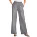 Plus Size Women's 7-Day Knit Wide-Leg Pant by Woman Within in Medium Heather Grey (Size 5X)