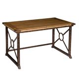 Tilt-Top Drafting Table by BrylaneHome in Oak Antique Brass