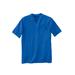 Men's Big & Tall Shrink-Less™ Lightweight V-Neck Pocket T-Shirt by KingSize in Royal Blue (Size XL)