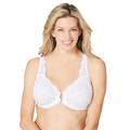 Plus Size Women's Embroidered Front-Close Underwire Bra by Amoureuse in White (Size 40 B)