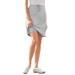 Plus Size Women's Sport Knit Skort by Woman Within in Heather Grey (Size 3X)