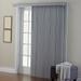 Wide Width Embossed Vertical Privacy Slat Blinds by BrylaneHome in Grey (Size 66" W 84" L) 3.5 inch Slats Window Privacy Reversible