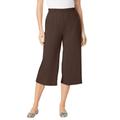 Plus Size Women's 7-Day Knit Culotte by Woman Within in Chocolate (Size 38/40) Pants