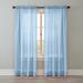 Wide Width BH Studio Crushed Voile Rod-Pocket Panel by BH Studio in Powder Blue (Size 51" W 95" L) Window Curtain