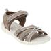 Wide Width Women's The Annora Water Friendly Sandal by Comfortview in Dark Tan (Size 10 1/2 W)