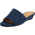 Extra Wide Width Women's The Capri Slip On Mule by Comfortview in Navy (Size 8 1/2 WW)