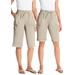 Plus Size Women's Convertible Length Cargo Short by Woman Within in Natural Khaki (Size 22 W)