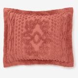 Georgia Chenille Sham by BrylaneHome in Coral (Size KING) Pillow