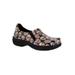 Extra Wide Width Women's Bind Slip-Ons by Easy Works by Easy Street® in Skull Patent Pattern (Size 8 1/2 WW)