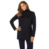 Plus Size Women's Cotton Cashmere Turtleneck by Jessica London in Black (Size 14/16) Sweater