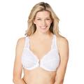Plus Size Women's Embroidered Front-Close Underwire Bra by Amoureuse in White (Size 38 C)