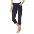 Plus Size Women's Secret Solutions™ Tummy Smoothing Capri Jean by Woman Within in Indigo (Size 34 W)