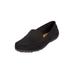 Extra Wide Width Women's The Milena Moccasin by Comfortview in Black (Size 7 1/2 WW)