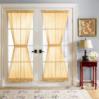 Wide Width BH Studio Sheer Voile Door Panel With T...