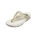 Extra Wide Width Women's The Sporty Slip On Thong Sandal by Comfortview in Gold (Size 10 WW)