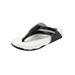Extra Wide Width Women's The Sporty Thong Sandal by Comfortview in Black (Size 11 WW)