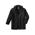 Men's Big & Tall Toggle Parka Coat by KingSize in Black (Size 6XL)