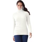 Plus Size Women's Ribbed Cotton Turtleneck Sweater by Jessica London in Ivory (Size 18/20) Sweater 100% Cotton