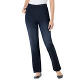 Plus Size Women's Straight Leg Fineline Jean by Woman Within in Indigo Sanded (Size 16 T)