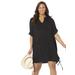 Plus Size Women's Abigail Cover Up Tunic by Swimsuits For All in Black (Size 6/8)