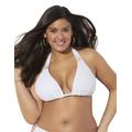 Plus Size Women's Beach Babe Triangle Bikini Top by Swimsuits For All in White (Size 18)