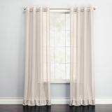 Wide Width BH Studio Sheer Voile Grommet Panel by BH Studio in Ecru (Size 56" W 108"L) Window Curtain