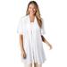 Plus Size Women's Lightweight Open Front Cardigan by Woman Within in White (Size L) Sweater