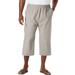 Men's Big & Tall Gauze Cargo Judo Shorts by KingSize in Sand Grey (Size 5XL)