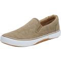 Wide Width Men's Canvas Slip-On Shoes by KingSize in Dark Khaki (Size 15 W) Loafers Shoes