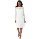 Plus Size Women's Lace Shift Dress by Jessica London in White (Size 22)