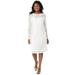 Plus Size Women's Lace Shift Dress by Jessica London in White (Size 22)
