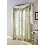 Wide Width BH Studio Crushed Voile Rod-Pocket Panel by BH Studio in Fern (Size 51" W 84" L) Window Curtain