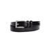 Men's Big & Tall Synthetic Leather Belt with Classic Stitch Edge by KingSize in Black Silver (Size 48/50)