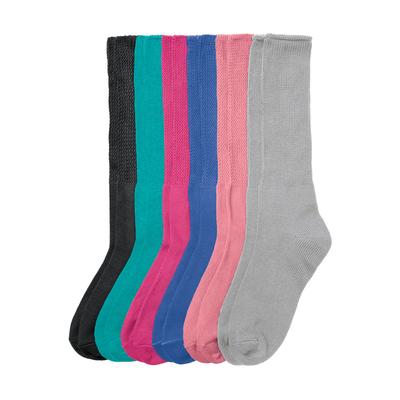 Plus Size Women's 6-Pack Rib Knit Socks by Comfort Choice in Bright Pack (Size 2X) Tights