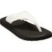 Wide Width Women's The Sylvia Soft Footbed Thong Slip On Sandal by Comfortview in White (Size 7 W)