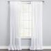 Wide Width BH Studio Sheer Voile Tab-Top Panel by BH Studio in White (Size 60" W 108"L) Window Curtain