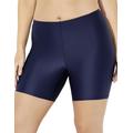 Plus Size Women's Chlorine Resistant Swim Bike Short by Swimsuits For All in Navy (Size 12)