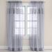 Wide Width BH Studio Pleated Voile Rod-Pocket Panel by BH Studio in Slate (Size 56" W 84" L) Window Curtain
