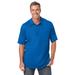 Men's Big & Tall Shrink-Less™ Lightweight Polo T-Shirt by KingSize in Royal Blue Heather (Size XL)