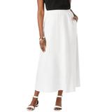 Plus Size Women's Linen Maxi Skirt by Jessica London in White (Size 28 W)